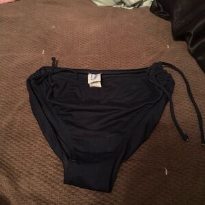 Navy blue high waist swim bottoms